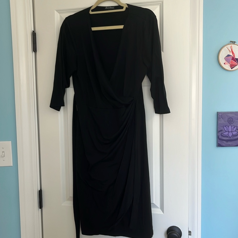 Berry dress in black with tie size large